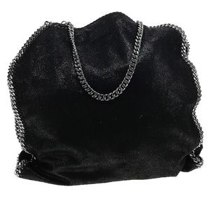 STELLA MCCARTNEY Falabella BIG Large Black Tote Bag Handbag Black